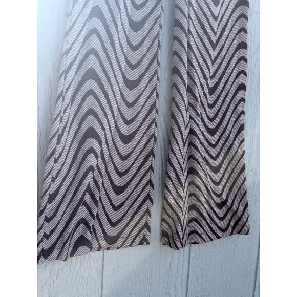 URBAN OUTFITTERS uo brown cream tan textured Bryn pull on flare retro pants - Picture 8 of 10